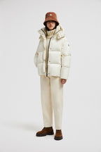 Parana Short Down Classic Jacket – this Parana down jacket is characterized by its precious shiny nylon laqué texture – LUX VERSE Luxury Designer Fashion Outlet