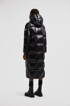 Parnaiba Long Down Jacket – the bold down coat features large grid quilting and a contrast color lining – LUX VERSE Luxury Designer Fashion Outlet