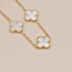 Clover  5 Motif White Mop Bracelet – LUX VERSE Luxury Designer Fashion Outlet