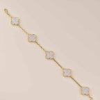 Clover  5 Motif White Mop Bracelet – LUX VERSE Luxury Designer Fashion Outlet