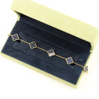 Clover  5 Motifs Black Onyx Bracelet – LUX VERSE Luxury Designer Fashion Outlet