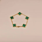 Clover 5 Motifs Malachite Bracelet – LUX VERSE Luxury Designer Fashion Outlet