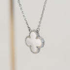 Clover  15mm White Mother-of-pearl Silver – LUX VERSE Luxury Designer Fashion Outlet
