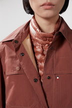 Pochet Outdoor Shirt Jacket – crafted from micro ripstop Nylon lining Down-filled Water-repellent-look two-way – LUX VERSE Luxury Designer Fashion Outlet