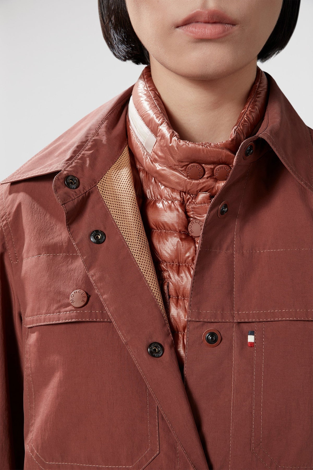 Pochet Outdoor Shirt Jacket – crafted from micro ripstop Nylon lining Down-filled Water-repellent-look two-way – LUX VERSE Luxury Designer Fashion Outlet