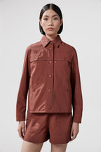 Pochet Outdoor Shirt Jacket – multi-functional: the practical puffer boasts pull-out gloves and is packable- – LUX VERSE Luxury Designer Fashion Outlet