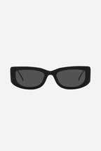 Black micro sunglasses with metal temple – of silhouettes and colors: from the refined CinŽma styles to square – LUX VERSE Luxury Designer Fashion Outlet