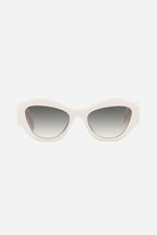 Oval white sunglasses featuring iconic logo – of silhouettes and colors: from the refined CinŽma styles to square – LUX VERSE Luxury Designer Fashion Outlet