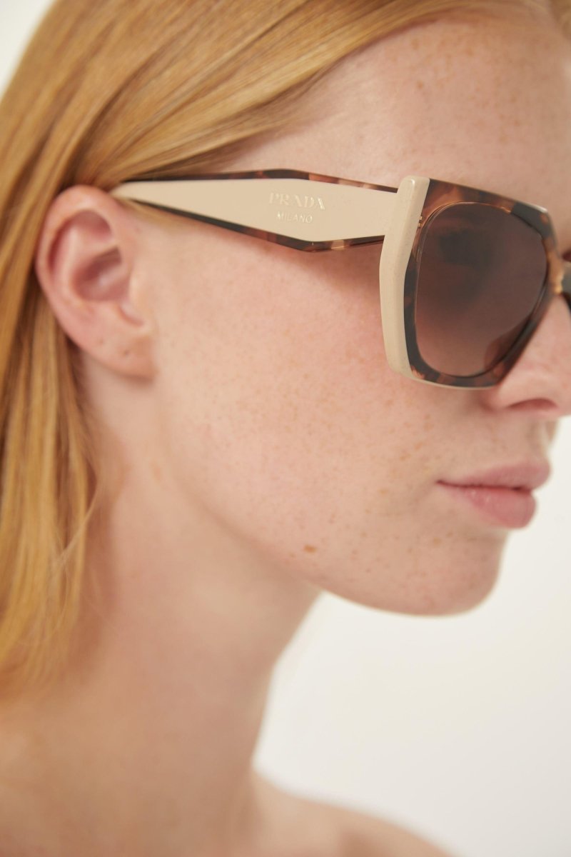 Oversized cat eye havana and ivory sunglasses – cinŽma styles to square Monochrome symbol frames – LUX VERSE Luxury Designer Fashion Outlet