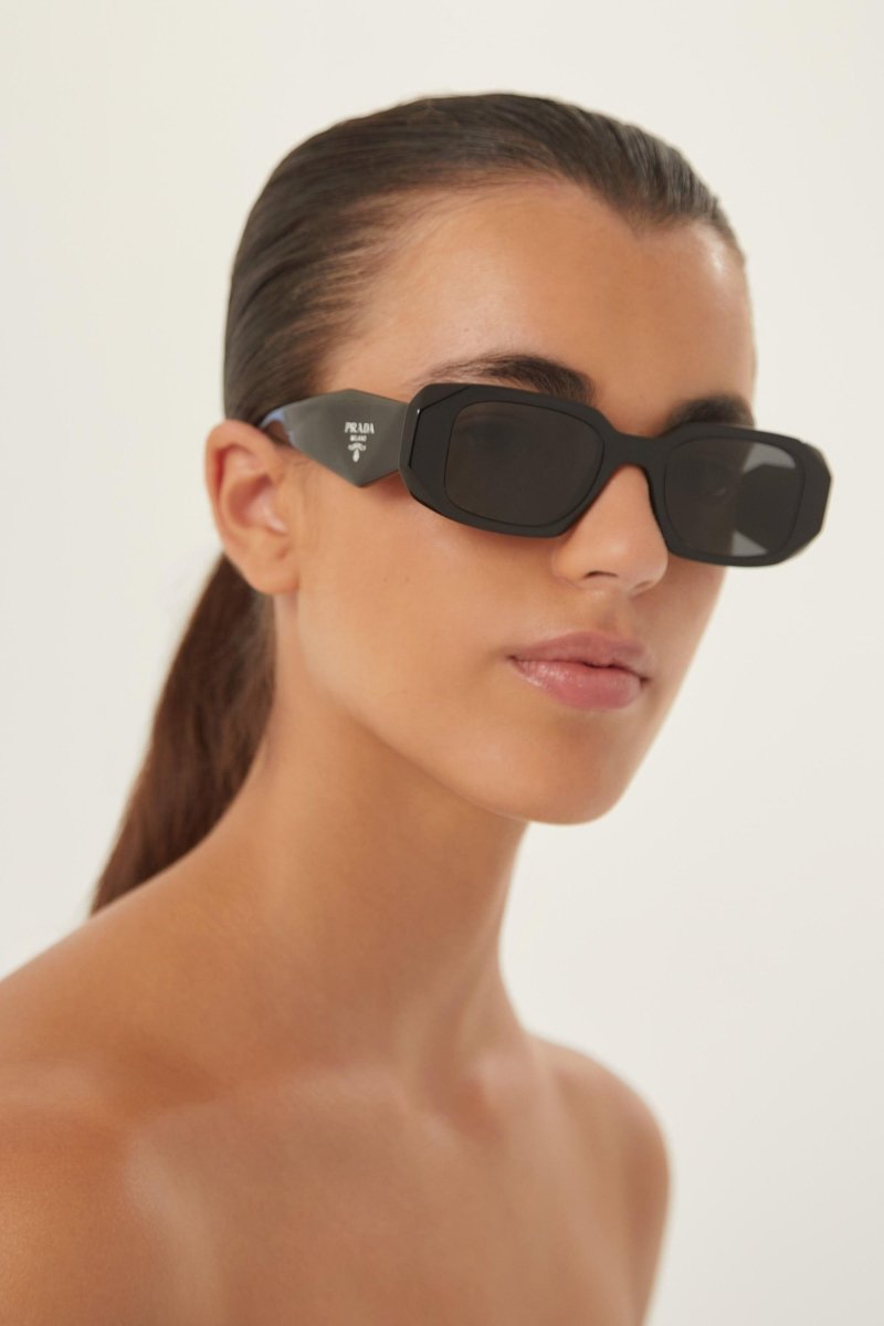 PR17WS symbol black oval sunglasses – cinŽma styles to square Monochrome symbol frames – LUX VERSE Luxury Designer Fashion Outlet