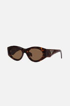 PR20ZS havana bold oval sunglasses – sunglasses for women include a wide range of silhouettes and colors – LUX VERSE Luxury Designer Fashion Outlet