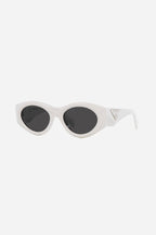 PR20ZS white bold oval sunglasses – of silhouettes and colors: from the refined CinŽma styles to square – LUX VERSE Luxury Designer Fashion Outlet