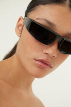 Runway wrap around black sunglasses – of silhouettes and colors: from the refined CinŽma styles to square – LUX VERSE Luxury Designer Fashion Outlet