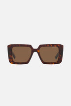 Squared havana sunglasses featuring the signature logo triangle – of silhouettes and colors: from the refined CinŽma styles to square – LUX VERSE Luxury Designer Fashion Outlet