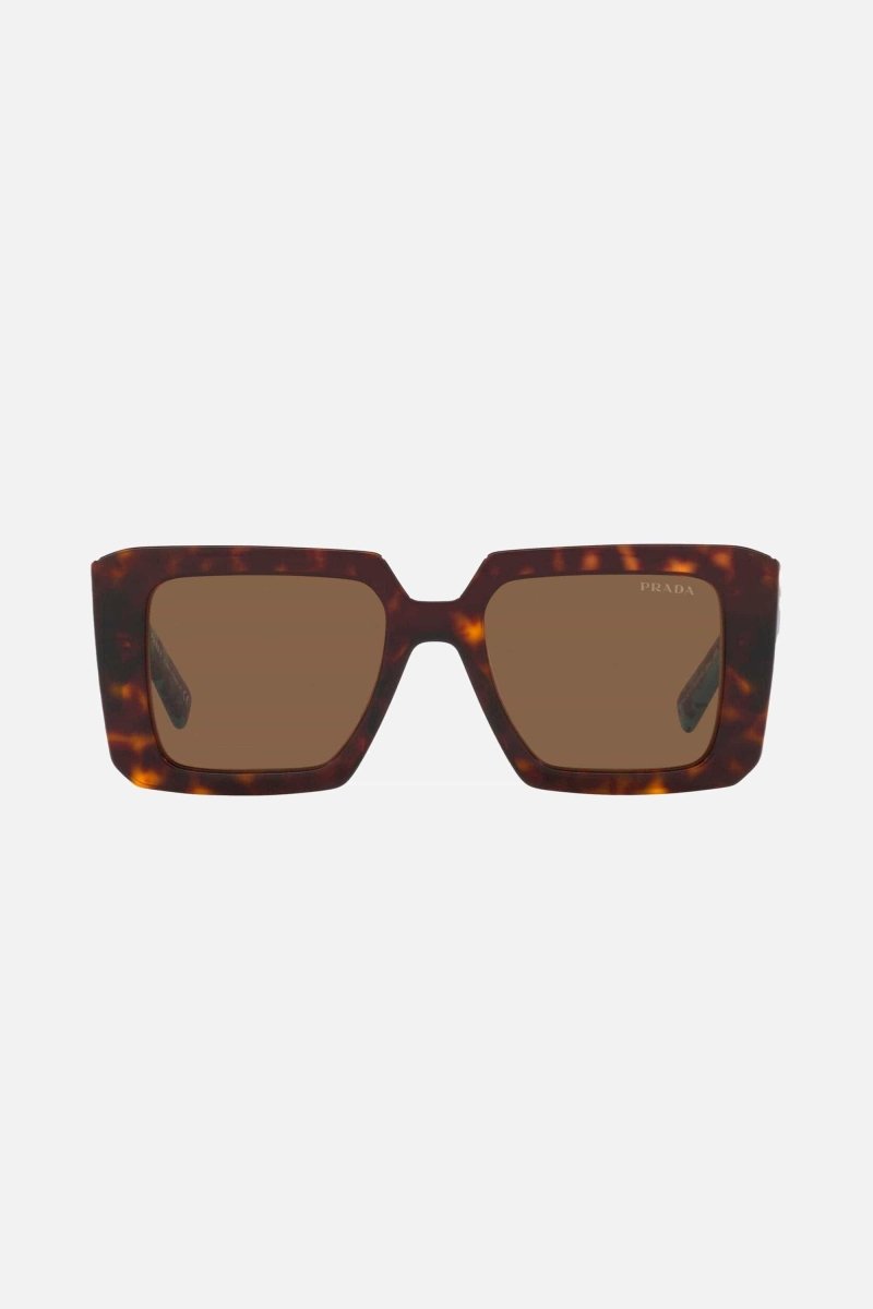 Squared havana sunglasses featuring the signature logo triangle – of silhouettes and colors: from the refined CinŽma styles to square – LUX VERSE Luxury Designer Fashion Outlet