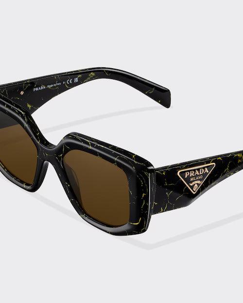 Symbole sunglasses – the oversized frame front with an irregular design features faceted rims and bold – LUX VERSE Luxury Designer Fashion Outlet