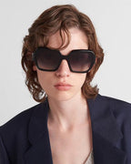 Symbole sunglasses – recycled bio-acetate frame front - Color: Black Frame compatible with graduated – LUX VERSE Luxury Designer Fashion Outlet
