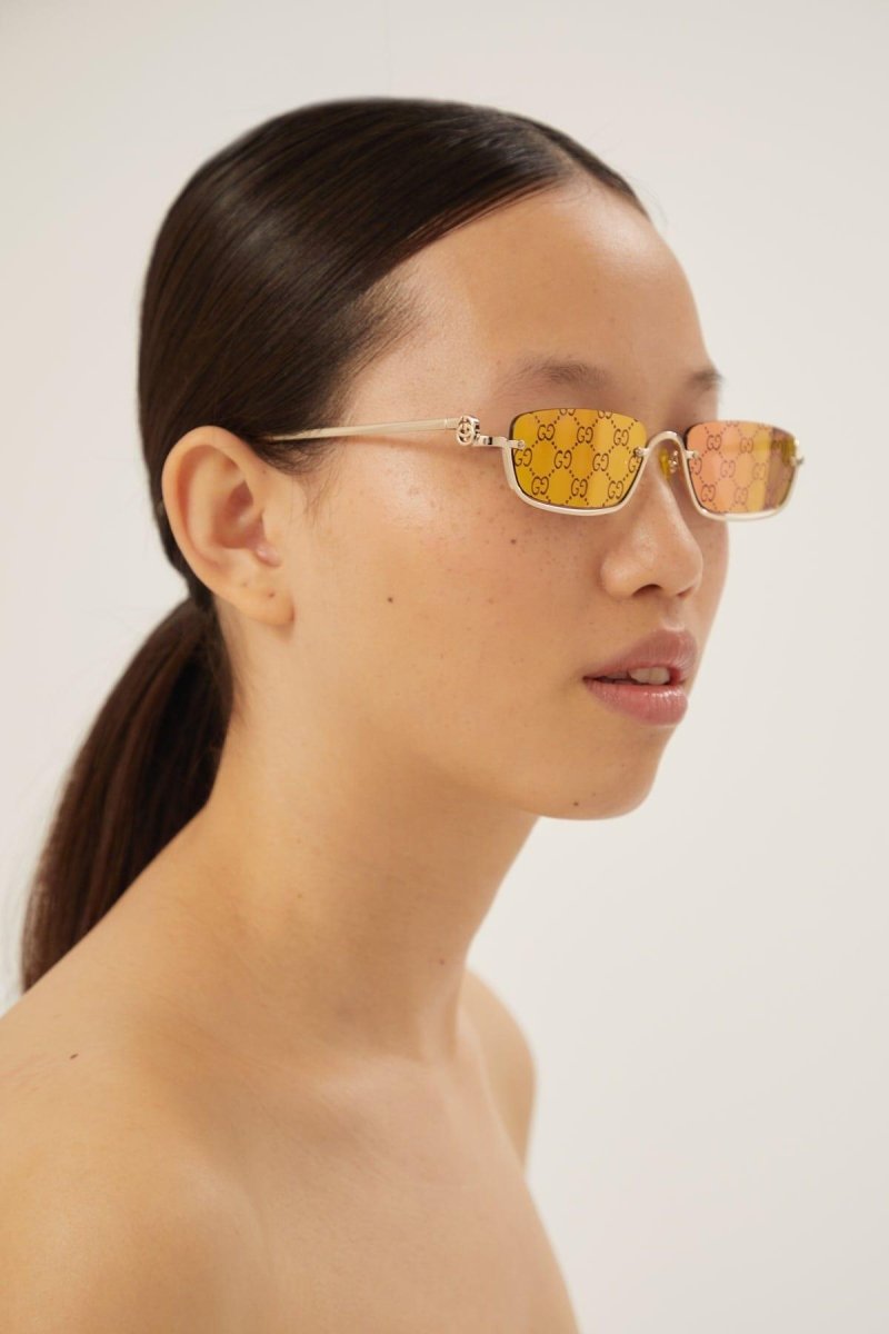 PRE ORDER Avail. 12th August - micro metal sunglasses with GG lenses – half rim construction – LUX VERSE Luxury Designer Fashion Outlet