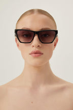 PRE ORDER Avail. 24th June - black cat eye sunglasses – the style is characterized by a new temple design on which the YSL logo is placed – LUX VERSE Luxury Designer Fashion Outlet