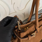 Bonnie nubuck leather handbag – the roomy and versatile design is enriched by elegant straps that enhance the – LUX VERSE Luxury Designer Fashion Outlet