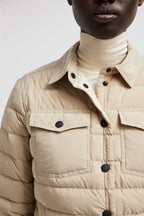 Rozes Packable Down Shirt Jacket – multi-functional: the practical puffer boasts pull-out gloves and is packable- – LUX VERSE Luxury Designer Fashion Outlet