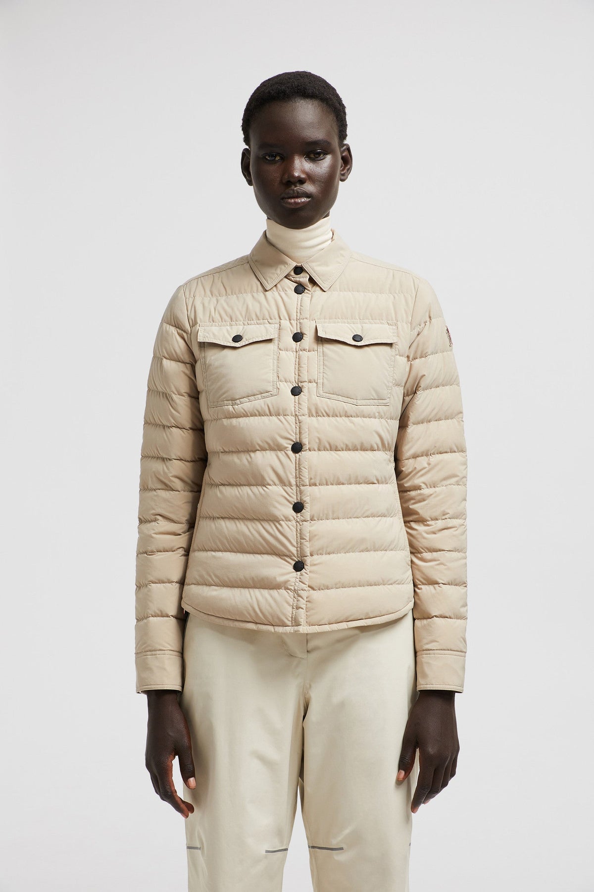 Rozes Packable Down Shirt Jacket – crafted from micro ripstop Nylon lining Down-filled Water-repellent-look two-way – LUX VERSE Luxury Designer Fashion Outlet