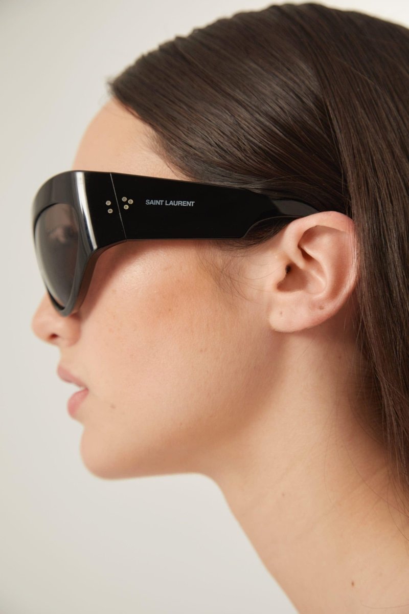 Bold black wrap around sunglasses – a new bold unisex rectangular shape – LUX VERSE Luxury Designer Fashion Outlet