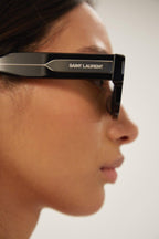 Bold oval black sunglasses – tHE BOLD ACETATE TEMPLE IS MADE IN A NEW INNOVATIVE MATERIAL THAT ALLOWS TO HAVE – LUX VERSE Luxury Designer Fashion Outlet