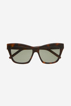 Cat-eye havana sunglasses featuring YSL logo – full acetate cat-eye femenine shape characterized by – LUX VERSE Luxury Designer Fashion Outlet