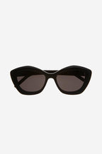 Geometric cat-eye black sunglasses – in black acetate – LUX VERSE Luxury Designer Fashion Outlet