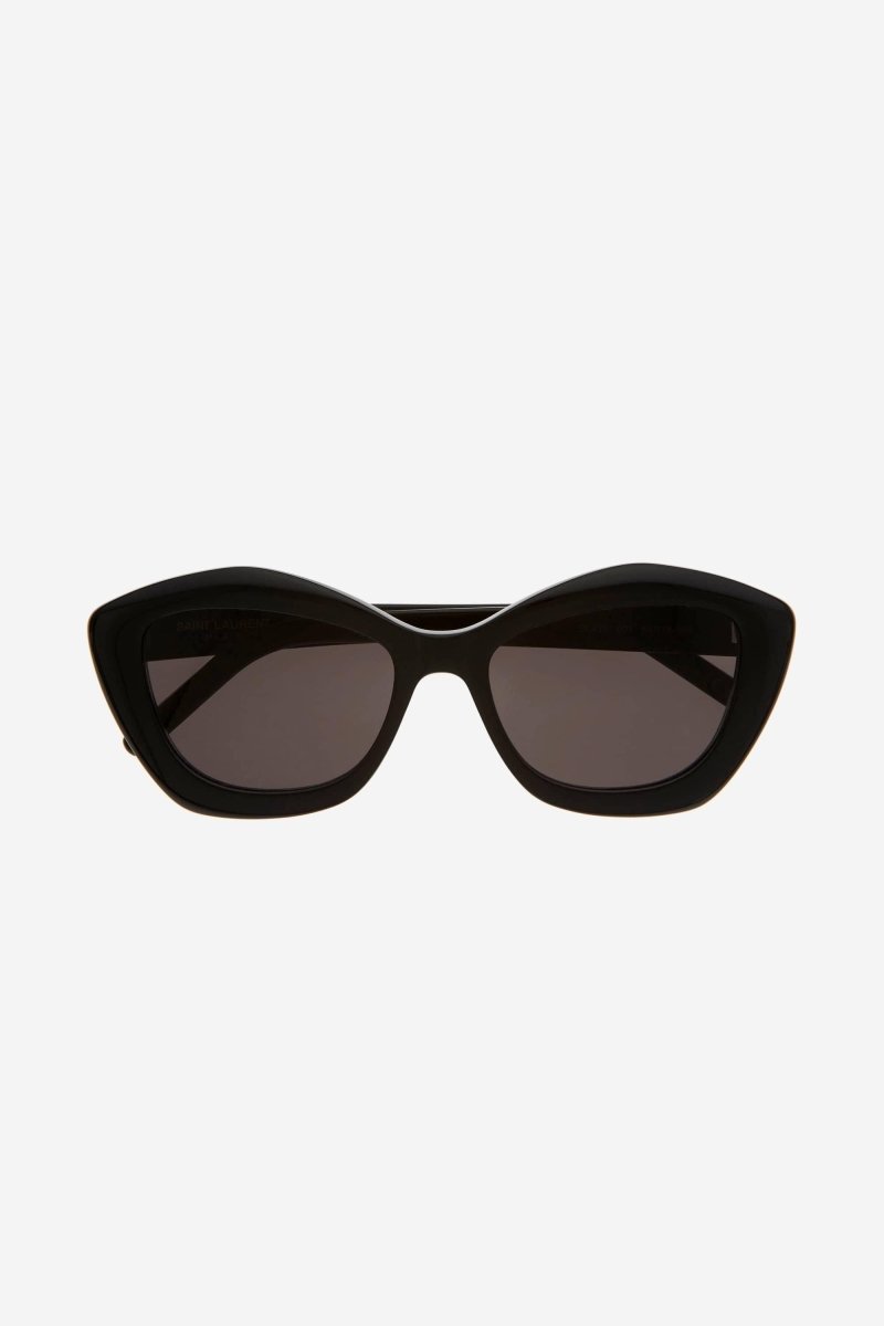 Geometric cat-eye black sunglasses – in black acetate – LUX VERSE Luxury Designer Fashion Outlet