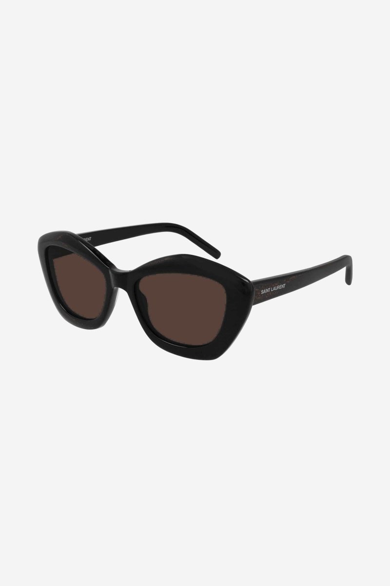 Geometric cat-eye black sunglasses – geometrical femenine sunglasses in black acetate – LUX VERSE Luxury Designer Fashion Outlet