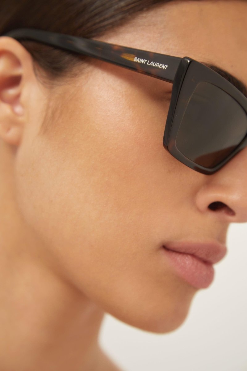 Iconic MICA cat-eye havana sunglasses – the best seller and iconic MICA style in striped havana – LUX VERSE Luxury Designer Fashion Outlet