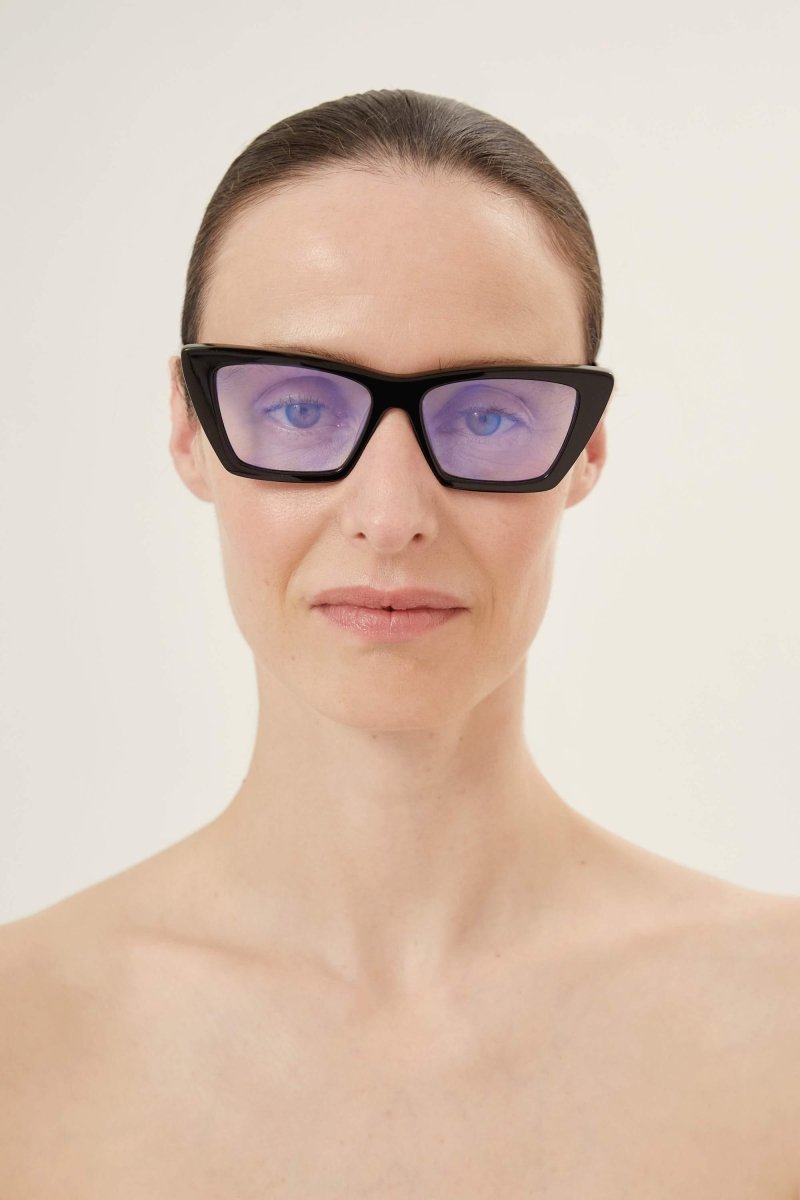 Mica black blue light frame – Mica iconic style its launched with blue light technology including – LUX VERSE Luxury Designer Fashion Outlet