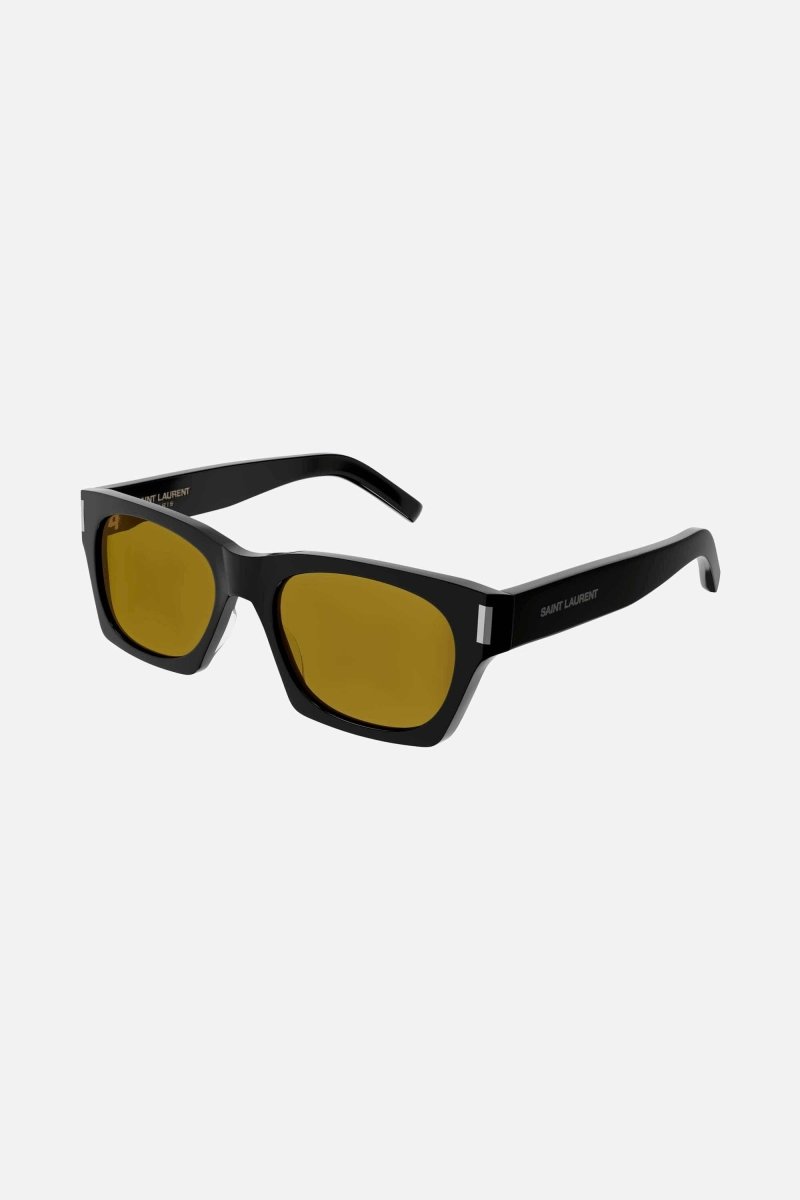 Rectangular sharp black and yellow sunglasses – masculine rectangular sharp black sunglasses featuring iconic corner – LUX VERSE Luxury Designer Fashion Outlet