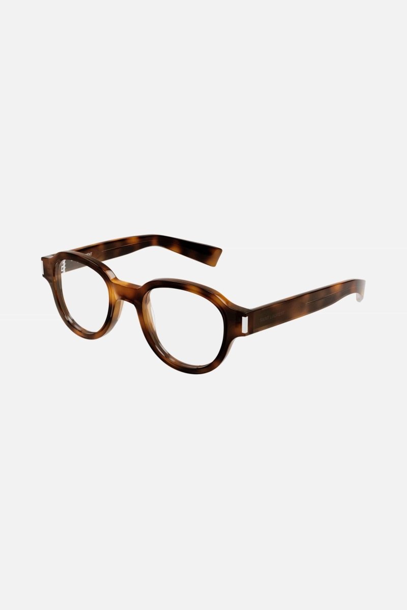 Round bold havana frame – the style features a nice play on front acetate colors and metal tones – LUX VERSE Luxury Designer Fashion Outlet