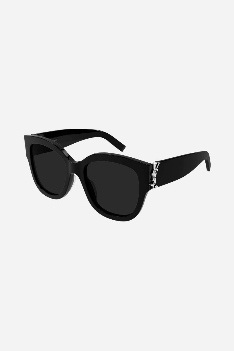 SL M95 oversized black and silver cat eye sunglasses – a STRONG FEMININE OVERSIZED SHAPE, THE EVOLUTION OF THE MONOGRAM ACETATE IN A BOLDER – LUX VERSE Luxury Designer Fashion Outlet