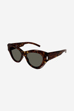 Super-bold cat-eye sunglasses – a super-bold cat eye shape distinguished by a new temple design and a play – LUX VERSE Luxury Designer Fashion Outlet