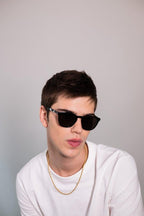 UNISEX black sunglasses – our iconic permanent SL 28 is re-interpreted through our winning SLIM concept made – LUX VERSE Luxury Designer Fashion Outlet