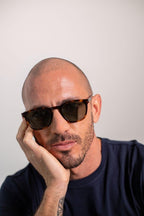 UNISEX havana sunglasses – the logo is laser engraved on both temples – LUX VERSE Luxury Designer Fashion Outlet