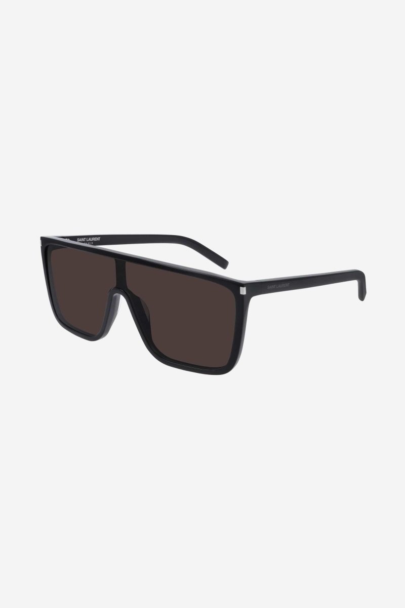 UNISEX MASK ACE black sunglasses – the logo is laser engraved on both temples – LUX VERSE Luxury Designer Fashion Outlet