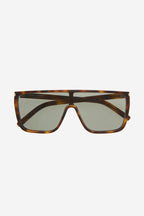 UNISEX MASK ACE havana sunglasses – a new acetate enriched by the corner angle in havana – LUX VERSE Luxury Designer Fashion Outlet