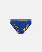 Greca Border Swim Briefs – these swim briefs feature the Greca border with a central Medusa motif on the – LUX VERSE Luxury Designer Fashion Outlet