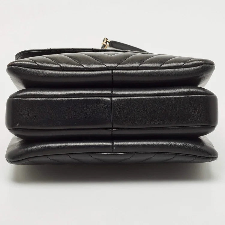 Black Quilted Leather Small Trendy CC Flap Top Handle Bag – LUX VERSE Luxury Designer Fashion Outlet