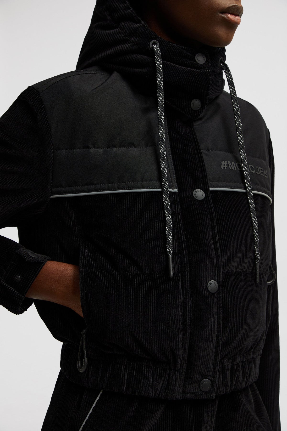 Spinas Short Down Jacket – crafted from micro ripstop Nylon lining Down-filled Water-repellent-look two-way – LUX VERSE Luxury Designer Fashion Outlet