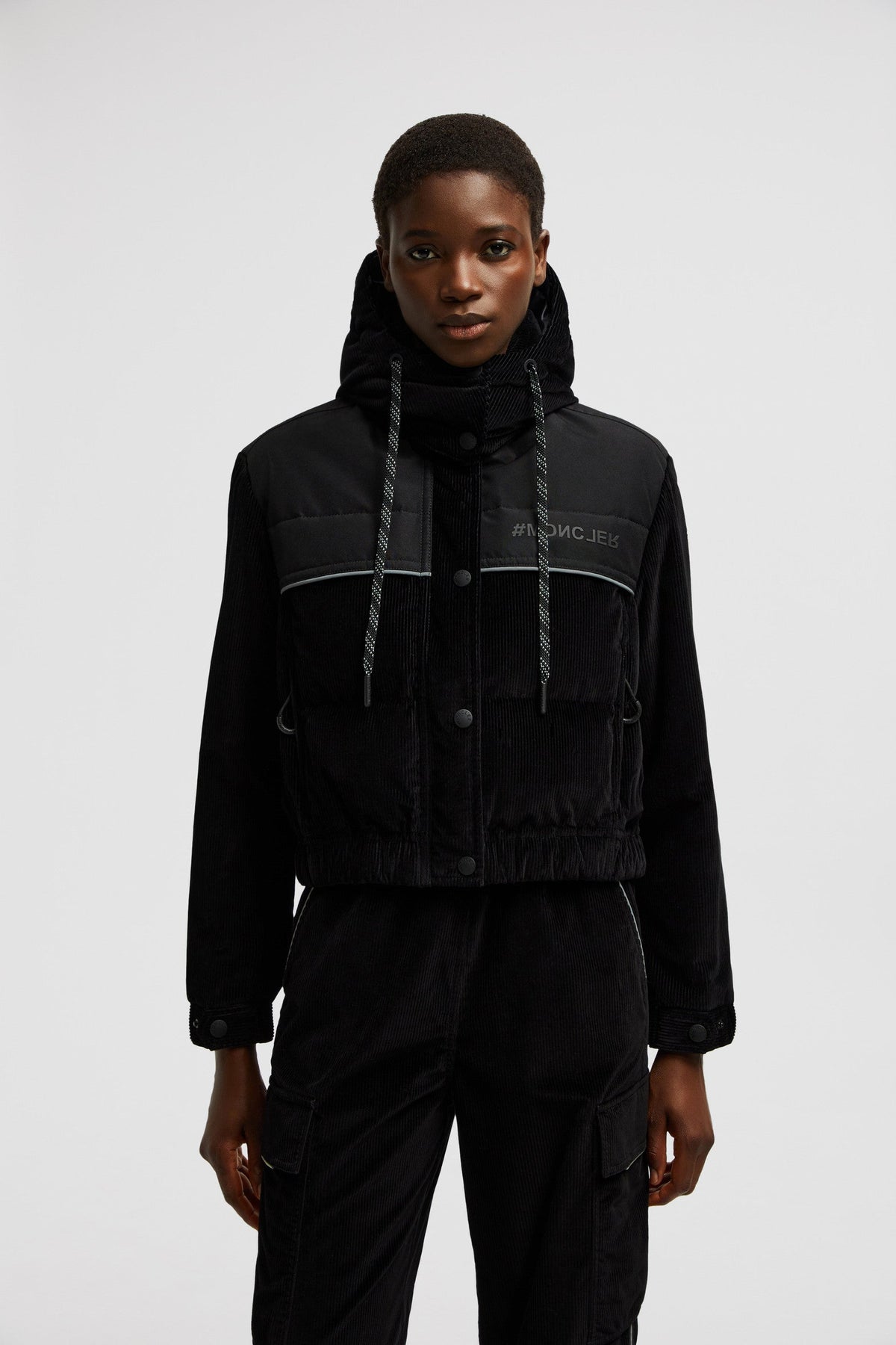 Spinas Short Down Jacket – crafted from micro ripstop Nylon lining Down-filled Water-repellent-look two-way – LUX VERSE Luxury Designer Fashion Outlet