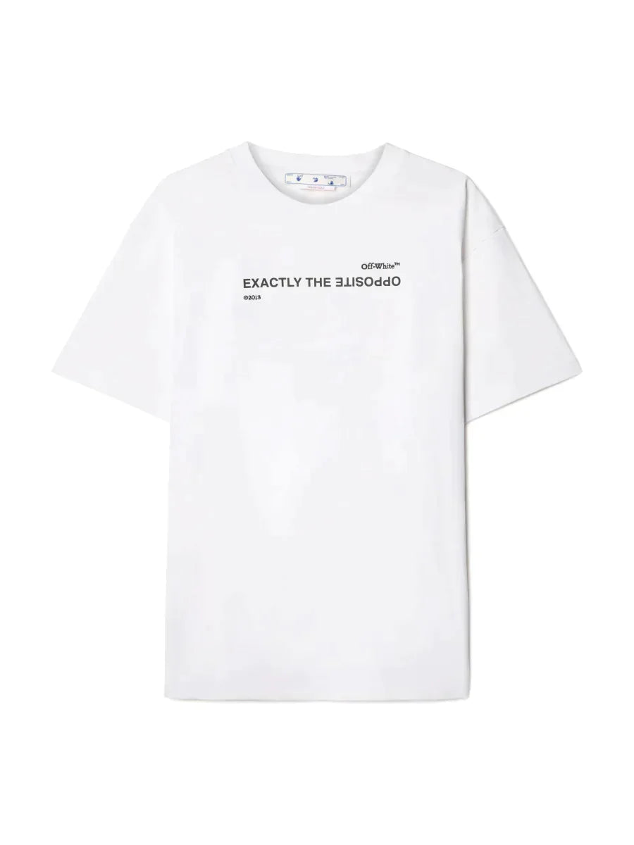Spiral Opp Over S/S Tee – black short sleeves t-shirt featuring black ™"Exactly The Opposite"script – LUX VERSE Luxury Designer Fashion Outlet