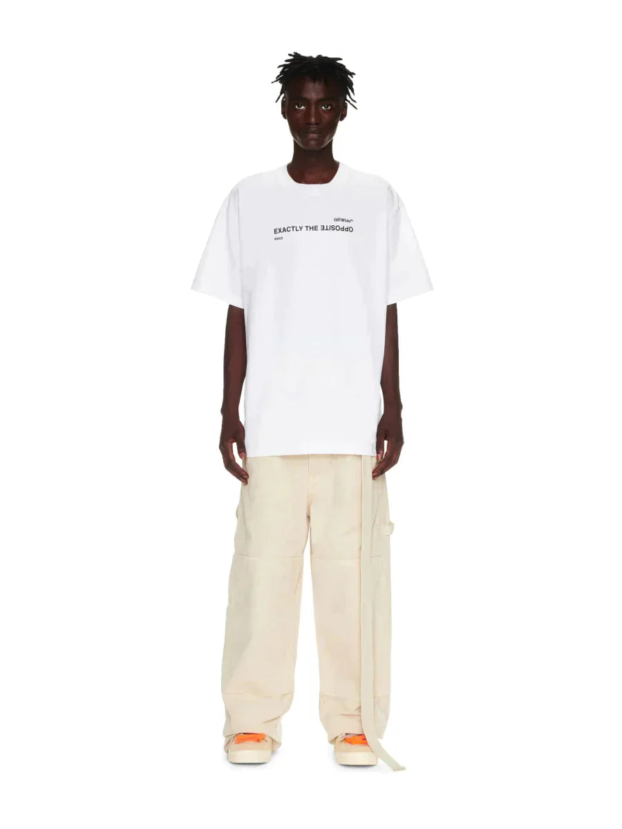 Spiral Opp Over S/S Tee – black short sleeves t-shirt featuring black ™"Exactly The Opposite"script – LUX VERSE Luxury Designer Fashion Outlet
