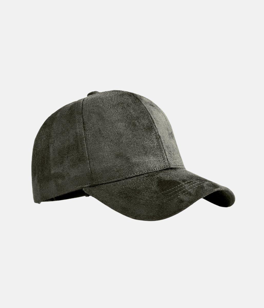 Suede Cap | Army Green – material: Premium cotton fabric with a soft suede look finish – LUX VERSE Luxury Designer Fashion Outlet