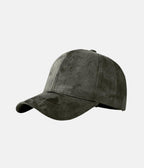 Suede Cap | Army Green – material: Premium cotton fabric with a soft suede look finish – LUX VERSE Luxury Designer Fashion Outlet